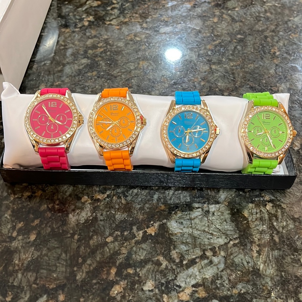 Geneva Platinum Color Watches